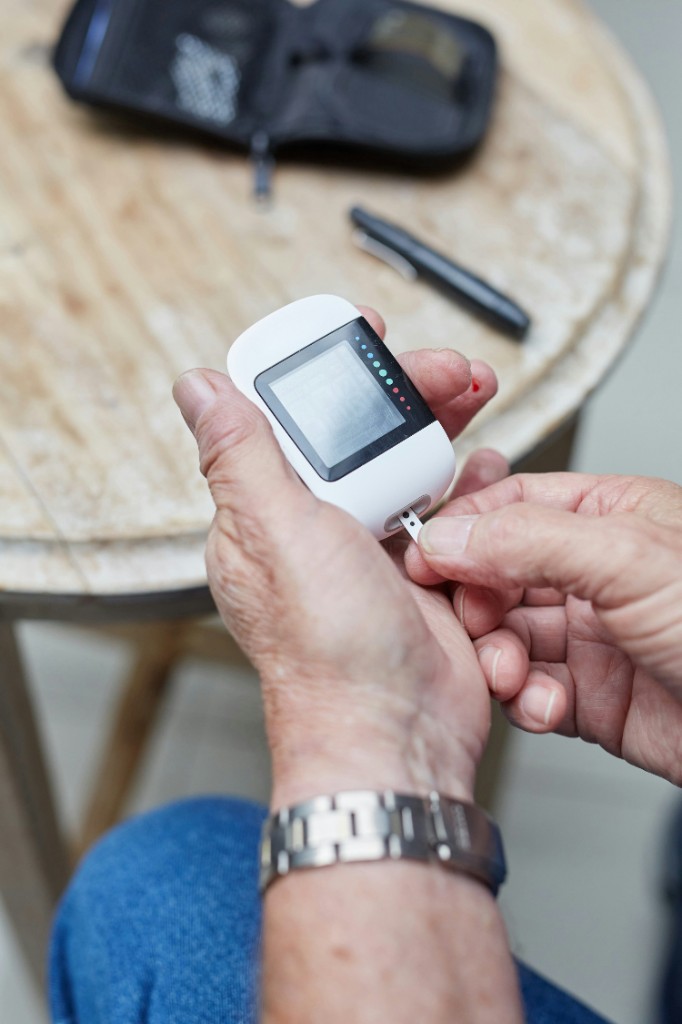 Checking blood sugar as part of a personal diabetes plan
