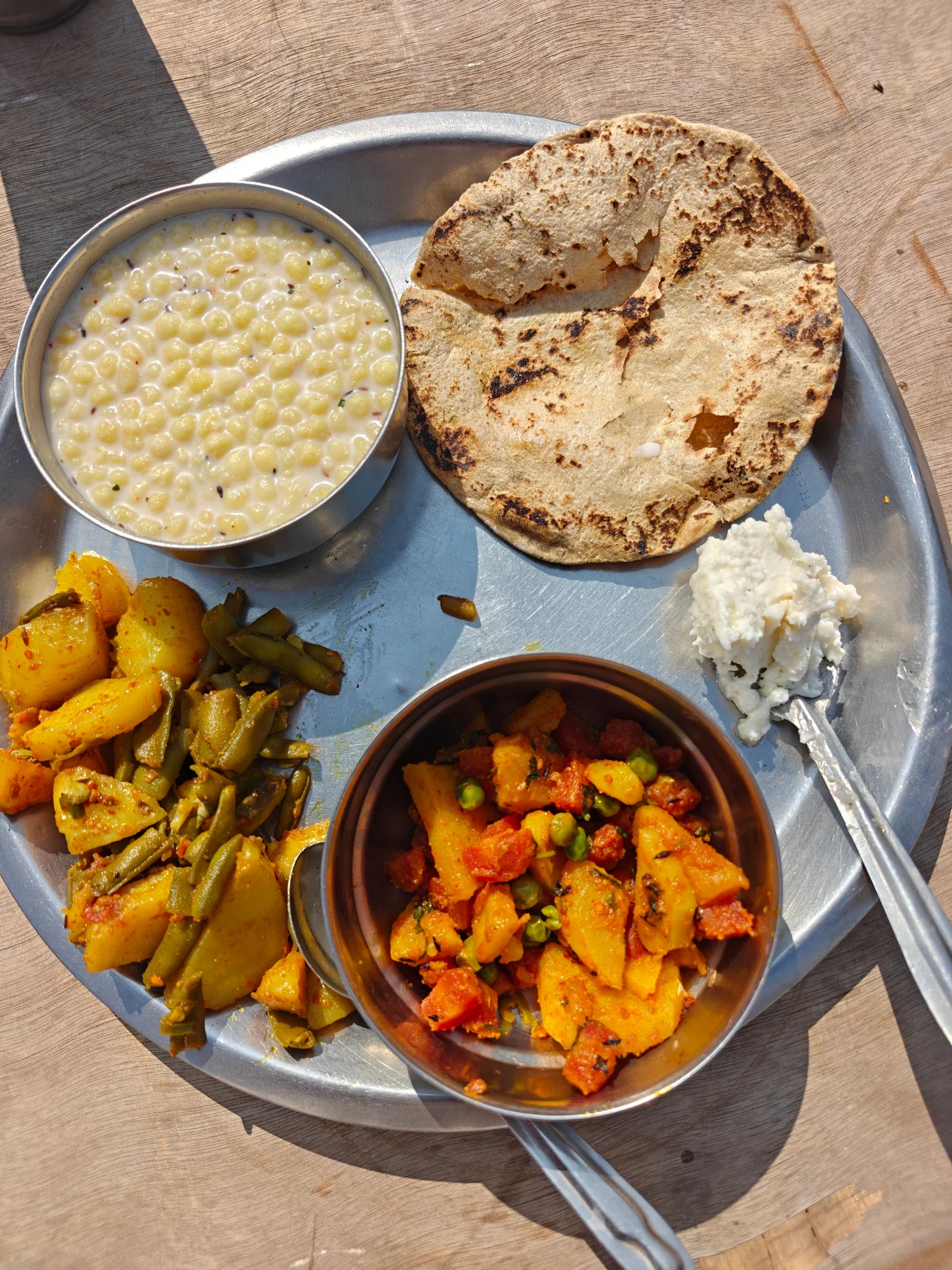 A nourishing Indian meal for healthy weight gain