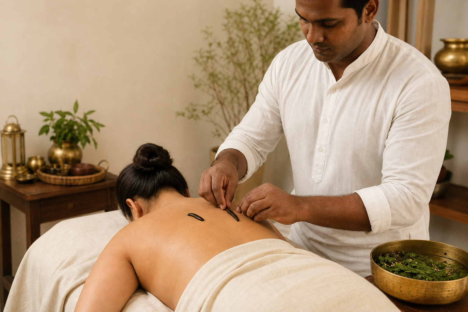 Raktamokshana therapy with traditional jaluka blood purification treatment